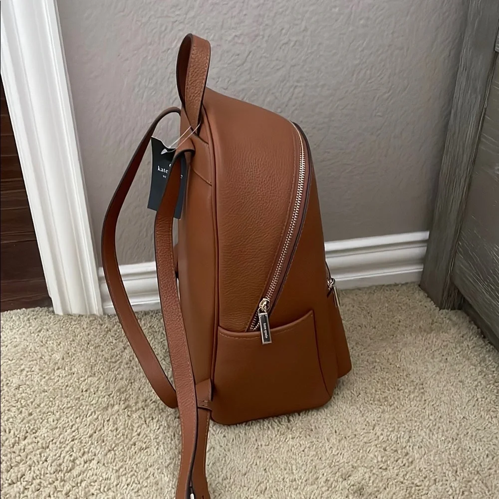 Kate Spade Tan Leather Backpack - Picture 4 of 4